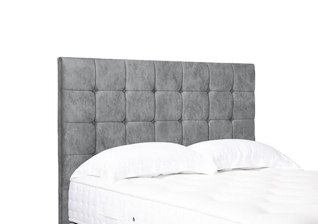 Artisan Collection Kaito High Floor Standing Headboard - Double - Daytona Silver