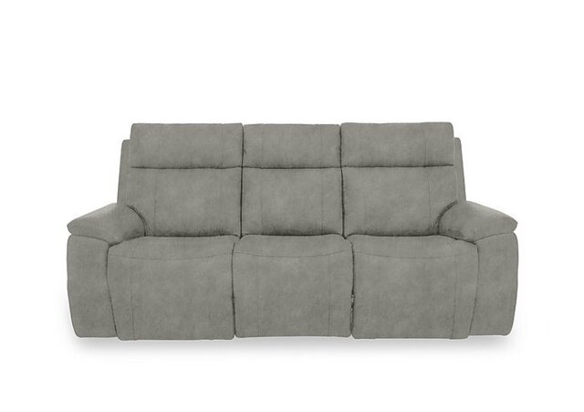 Aero Fabric 3 Seater Power Recliner Sofa with Power Headrests - Marble Stone