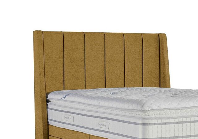 Sleepeezee - Vail Floor Standing Headboard - Small Double - Tweed Mustard