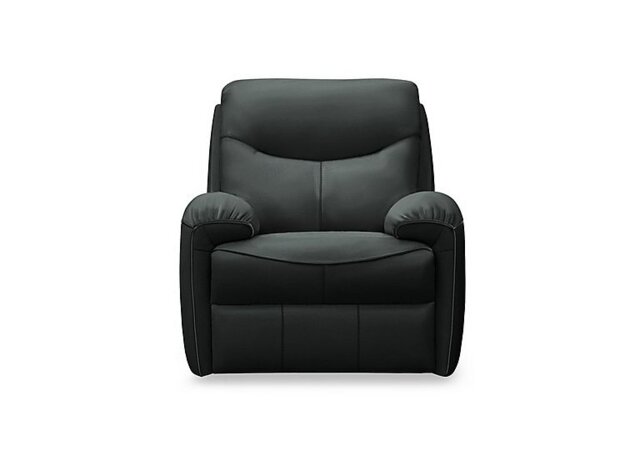 G Plan - Amesbury Leather Armchair with Manual Recliner - Cambridge Black