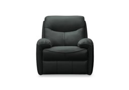 G Plan - Amesbury Leather Armchair with Manual Recliner - Cambridge Black