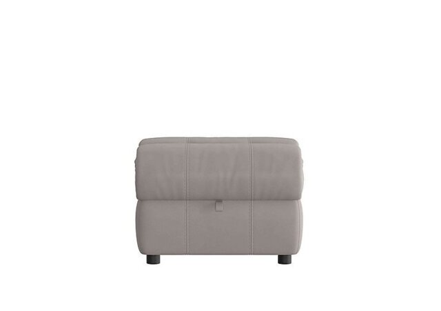 World of Leather - Link BV Leather Footstool - Silver Grey