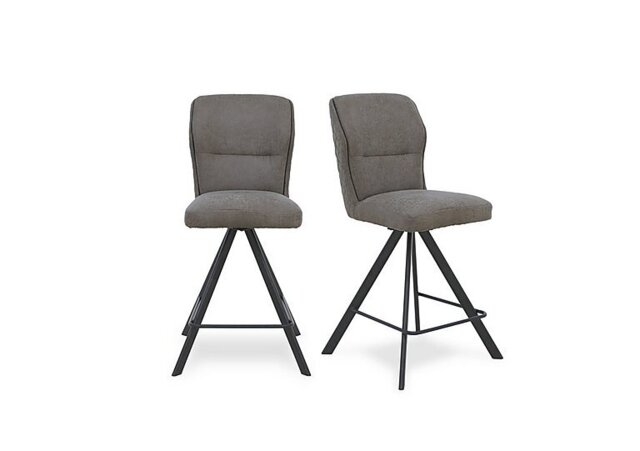 Terra Pair of Fabric Swivel Bar Stools