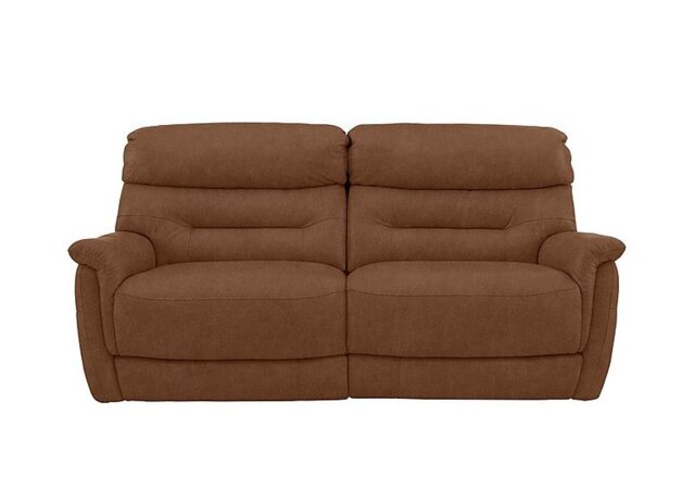 Chicago 3 Seater Fabric Power Recliner Sofa - Hazelnut