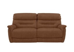 Chicago 3 Seater Fabric Power Recliner Sofa - Hazelnut