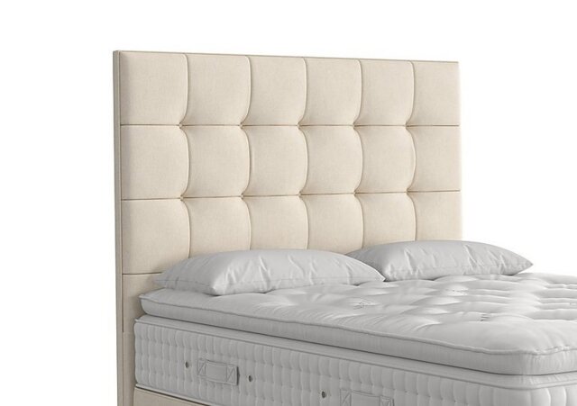 Vispring - Langdon Floor Standing Headboard - Emperor - Chain Weave Fawn