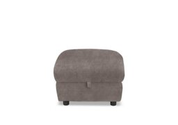 Raven Fabric Storage Footstool - Marble Charcoal Grey