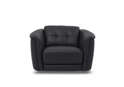 Monarch Leather Cuddler Chair - Lavender