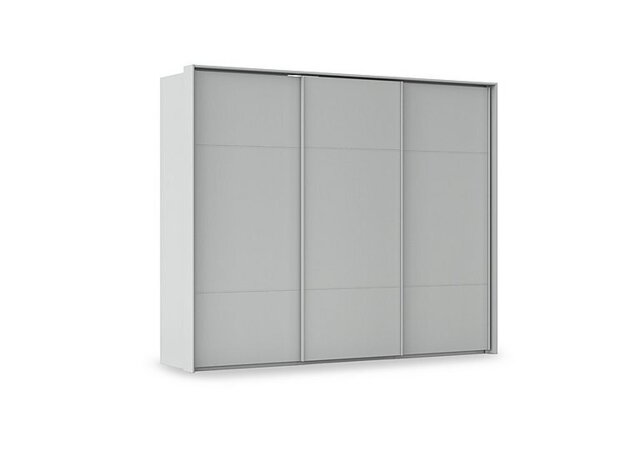Rauch - Haven 280cm 3 Door Slider Wardrobe with Décor Doors - Silk Grey/Silk Grey Front