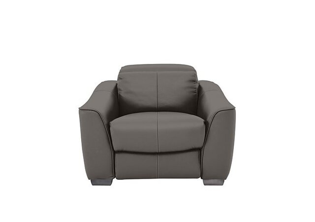 World of Leather - Xavier NC Leather Armchair with Power Recliner - NC Elephant