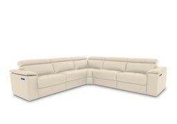 Nicoletti - Canto Large Leather Power Recliner Corner Sofa with Power Headrests and Power Lumbar