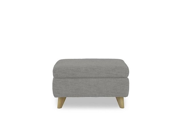 Malmo Fabric Coffee Table Storage Footstool - Silver Grey