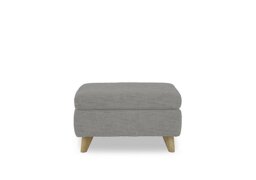 Malmo Fabric Coffee Table Storage Footstool - Silver Grey