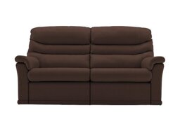 G Plan - Malvern 2 Cushion 3 Seater Leather Sofa with Power Recliner - Capri Oak