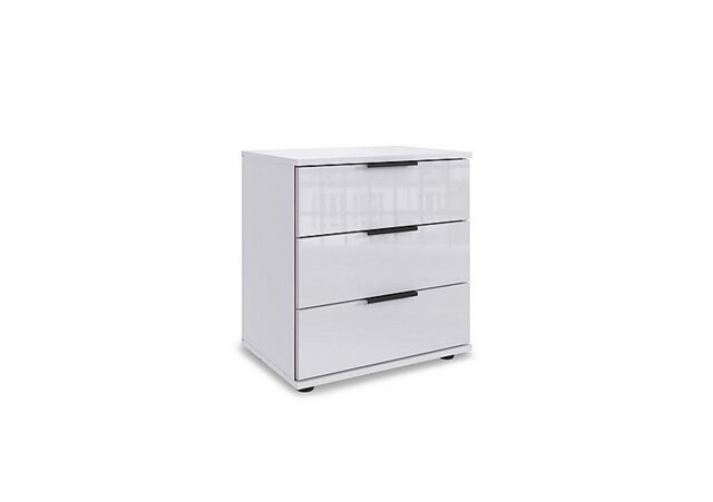 Wiemann - Antoni 3 Drawer Decor Bedside Cabinet with Glass Drawers - White