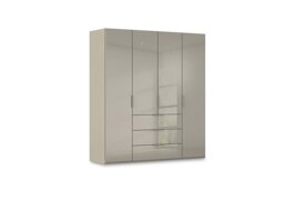 Rauch - Haven 201cm 4 Door Combi Wardrobe with Glass Doors