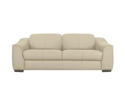 World of Leather - Xavier 3 Seater BV Leather Sofa with Power Recliner - BV Bisque