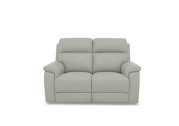 Raven Leather 2 Seater Sofa - Lead Grey