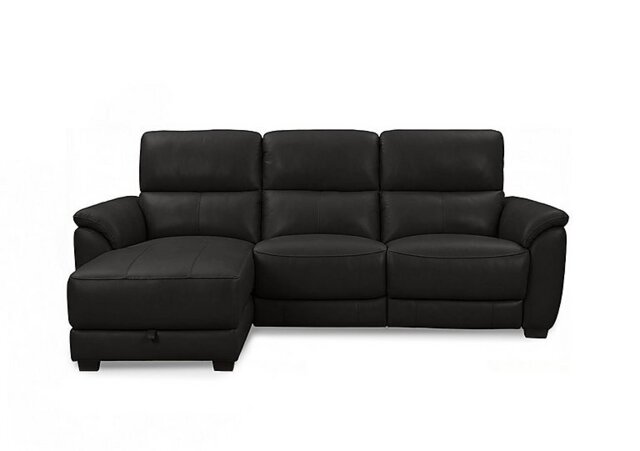 World of Leather - Saffron BV Leather 3 Seater Power Recliner Sofa with Storage Left Hand Facing Chaise End