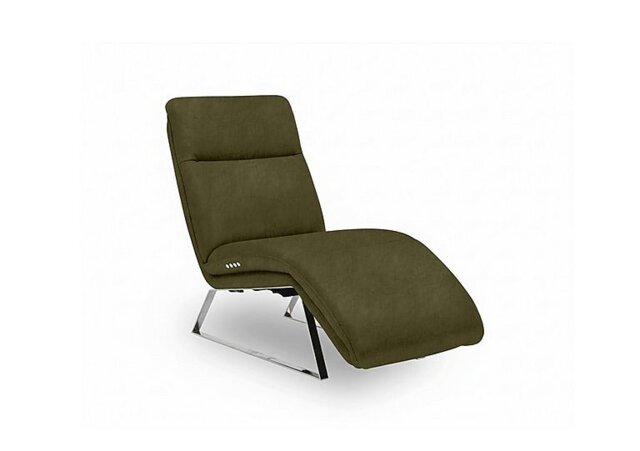Rhianna Fabric Power Recliner Chaise Chair - Olive Green