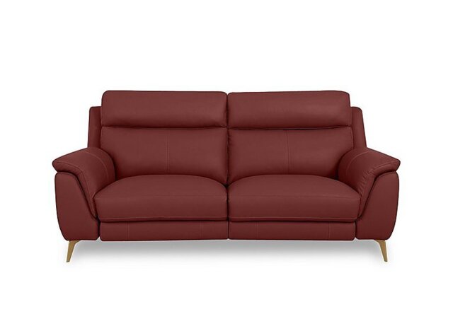 World of Leather - Eclipse Leather 2 Seater Power Recliner Sofa with Power Headrests - Deep Red - Sofas and Armchairs - In Time for Christmas