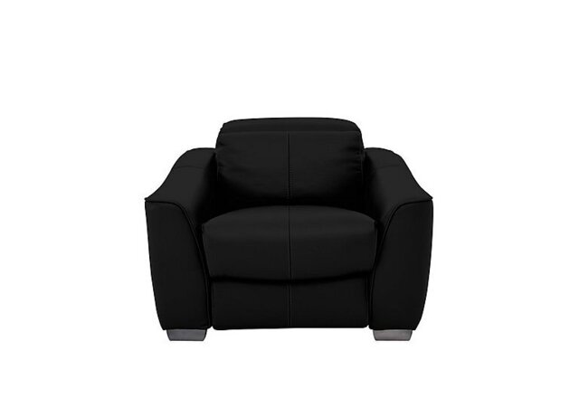 World of Leather - Xavier NC Leather Armchair with Power Recliner - Black