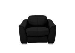 World of Leather - Xavier NC Leather Armchair with Power Recliner - Black