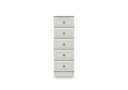 London Bedrooms - Marylebone 5 Drawer Tall Boy - White