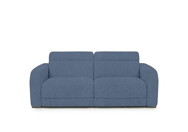 Edison Fabric 2 Seater Sofa - Silverish Blue
