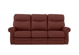 G Plan - Avon 3 Seater Leather Manual Recliner Sofa - Capri Claret