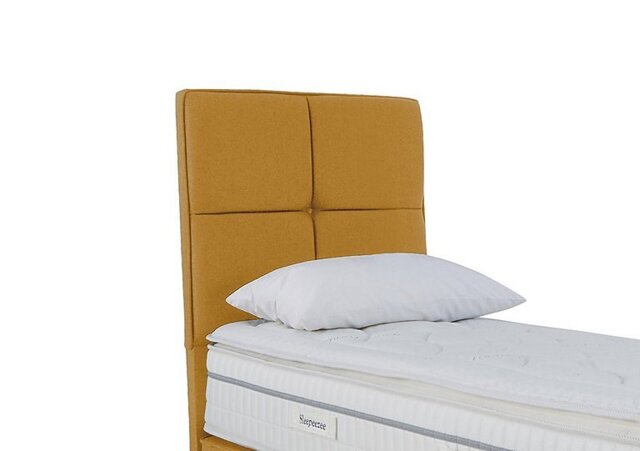 Sleepeezee - Dalmore Floor Standing Headboard - Single - Tweed Mustard