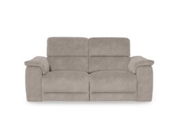 Genius Fabric 3 Seater Power Recliner Sofa with Power Headrest and Bluetooth Speakers - Dexter Ivory