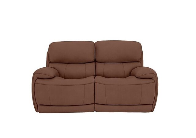 Rocco 2 Seater Fabric Power Rocker Sofa with Headrests - Hazelnut