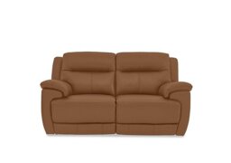 World of Leather - Touch 2 Seater NC Leather Manual Recliner Sofa - Pecan Brown
