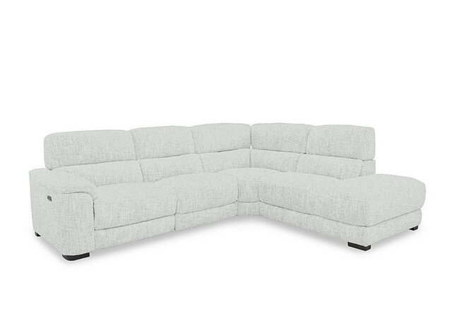 Nova Fabric Power Recliner Right Hand Facing Chaise End Sofa with Power Headrests - Oyster