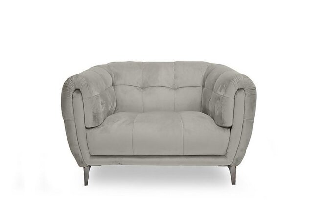 Ideal Home - Sienna Fabric Cuddler Chair - Opulence Silver