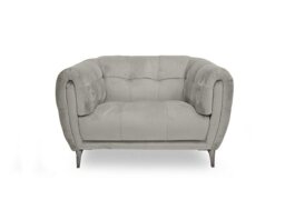 Ideal Home - Sienna Fabric Cuddler Chair - Opulence Silver