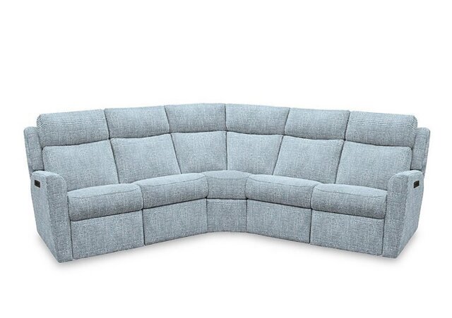 G Plan - Wren Large Fabric Power Recliner Corner Sofa with Power Headrests and Power Lumbar - Libby Sky - Sofas and Armchairs