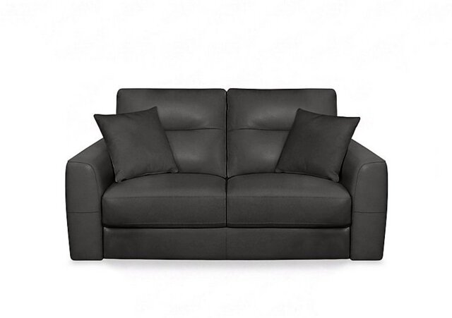 World of Leather - Nest NC Leather 2 Seater Sofa - Black