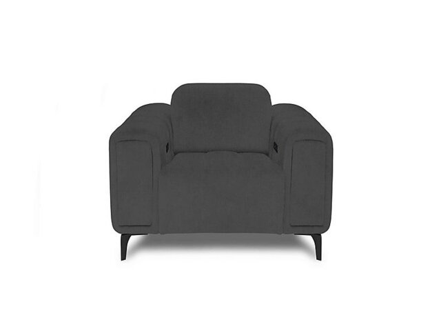 Elphaba Fabric Recliner Chair with Power Recliner with Storage Arms - Opulence Granite