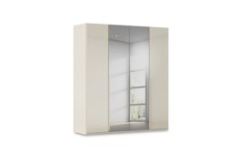 Rauch - Haven 201cm 4 Door Hinged Wardrobe with 2 Glass and 2 Mirror Doors