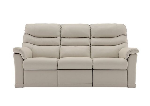 G Plan - Malvern 3 Cushion 3 Seater Leather Manual Recliner Sofa - Capri Putty