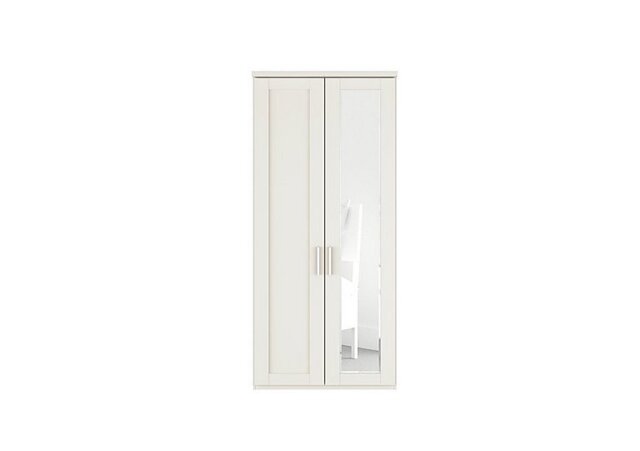 Wiemann - Kempton 2 Door Hinged Wardrobe with Right Door Mirror - White