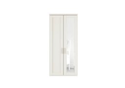 Wiemann - Kempton 2 Door Hinged Wardrobe with Right Door Mirror - White
