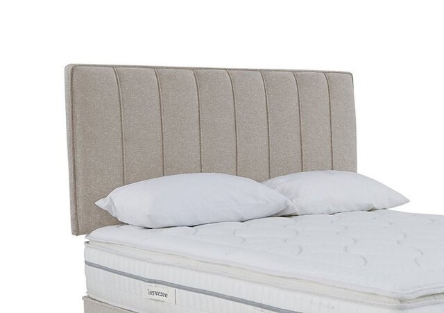 Sleepeezee - Daniel Strutted Headboard - King Size - Tweed Stone