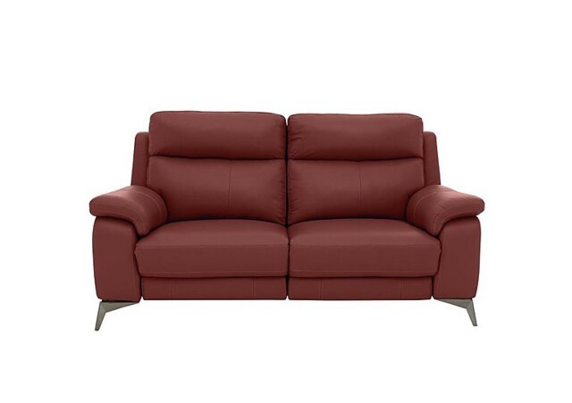World of Leather - Missouri 2 Seater NC Leather Recliner Sofa with Power Headrest - NC Deep Red