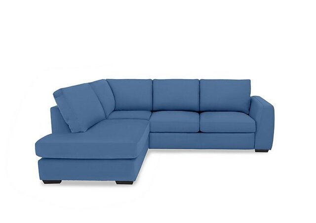 Dinky Leather Left Hand Facing Corner Chaise End Sofa