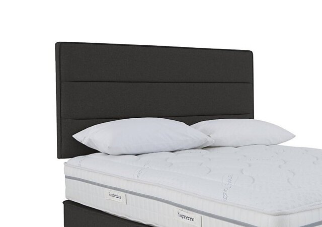 Sleepeezee - Jack Strutted Headboard - Super King - Tweed Charcoal