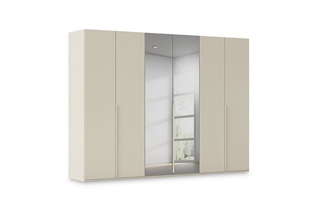 Rauch - Haven 301cm 6 Door Hinged Wardrobe with 4 Décor Doors and 2 Mirror Doors