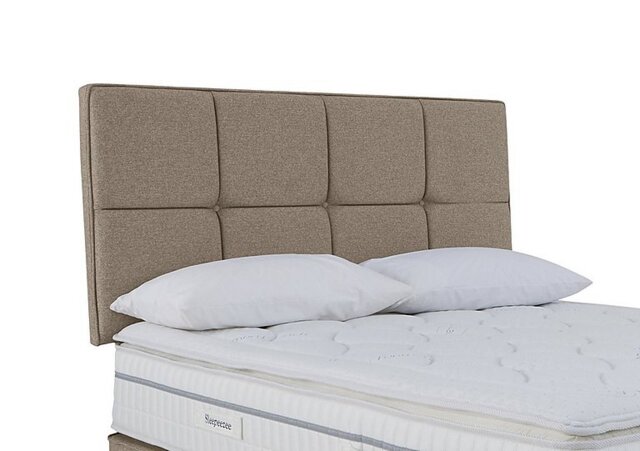 Sleepeezee - Dalmore Strutted Headboard - Double - Weave Wheat